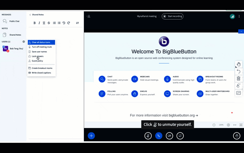 All BigBlueButton Features